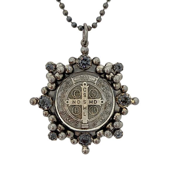 VIRGINS SAINTS & ANGELS VSA Cloister San Benito Charm Necklace in Gunmetal - Picture 4 of 9